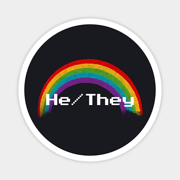 Rainbow Pronouns - He/They Magnet by FindChaos